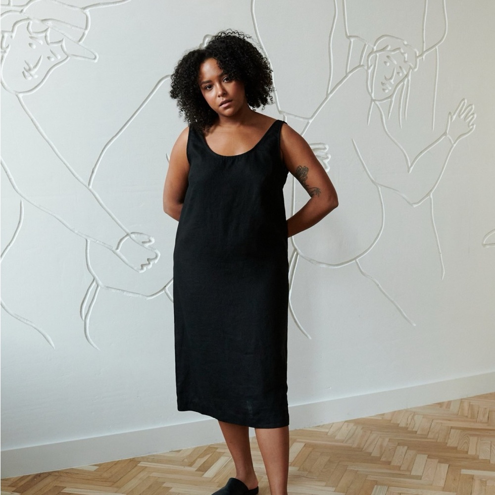 Linenfox Monstera Linen Dress